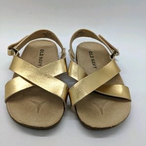 Gold criss cross Sandals
